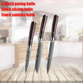 1-6 Pcs Set Kitchen Knives Set Stainless Steel 7CR17 440C Laser Damascus Japanese Santoku Cleaver Slicing Utility Chef Knife