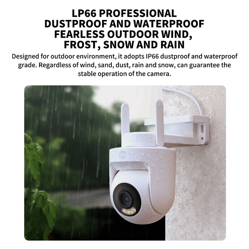 NEW Xiaomi Outdoor Camera CW500 Security Protection WiFi 6 CCTV 3K Ultra HD Resolution Full-Color Night Vision IP66 Smart Home