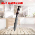 1-6 Pcs Set Kitchen Knives Set Stainless Steel 7CR17 440C Laser Damascus Japanese Santoku Cleaver Slicing Utility Chef Knife