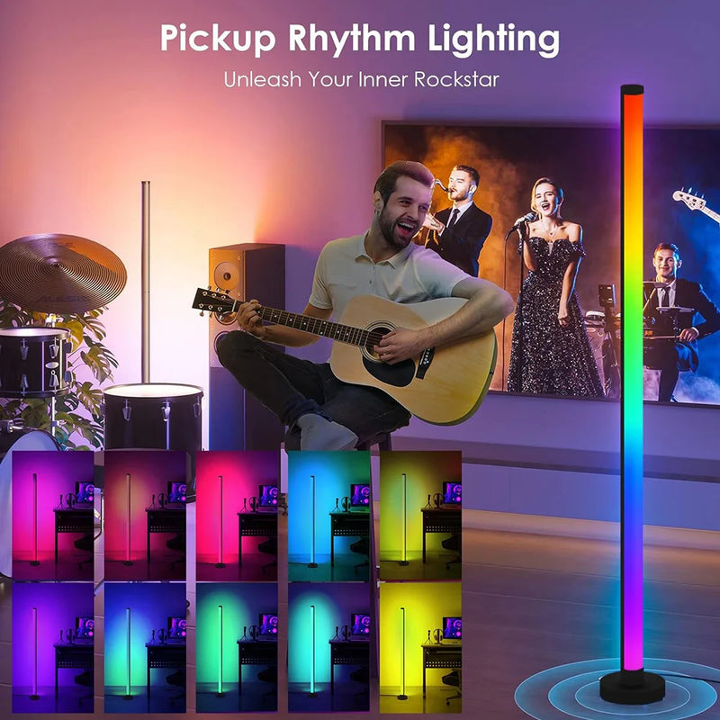 Smart LED Floor Lamp RGB Remote & APP Control Music Sync Corner Lighting Timer Modern Mood Standing Lamp for Living Room Gaming