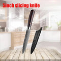 1-6 Pcs Set Kitchen Knives Set Stainless Steel 7CR17 440C Laser Damascus Japanese Santoku Cleaver Slicing Utility Chef Knife